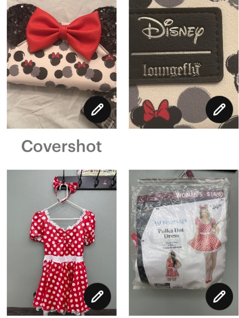 Loungefly Minnie wallet+Minnie Costume dress NIP SzS 4-6